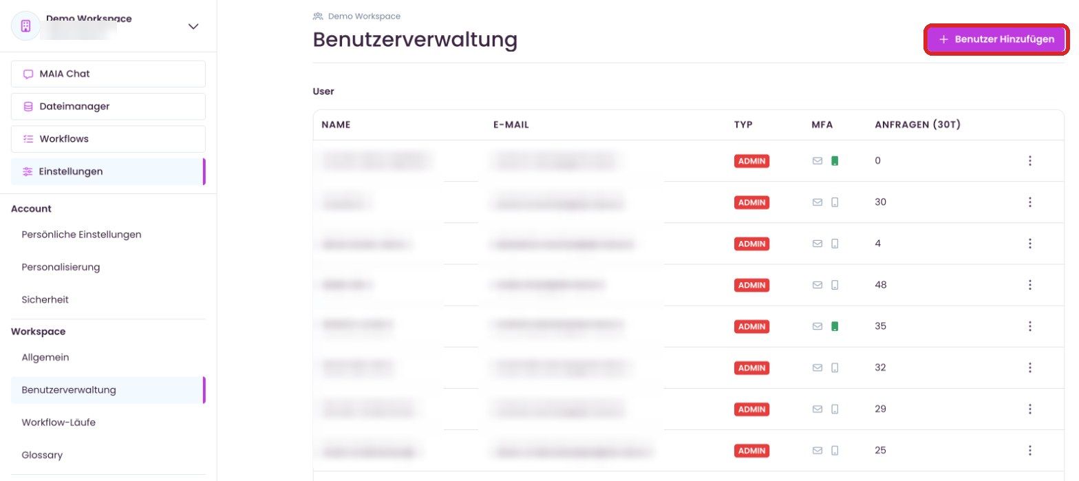 Benutzerverwaltung mit „Benutzer Hinzufügen“
